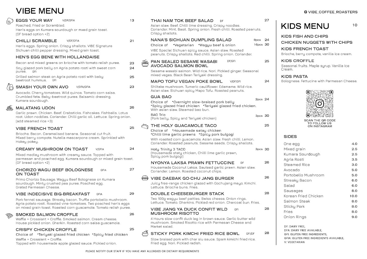 Menu Vibe Coffee Roasters-1