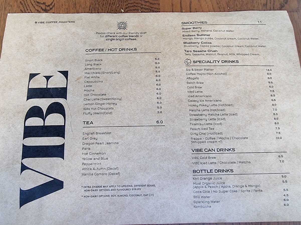 Menu Vibe Coffee Roasters-3