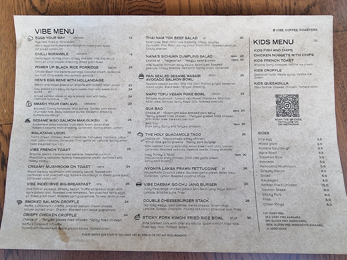 Menu Vibe Coffee Roasters-4