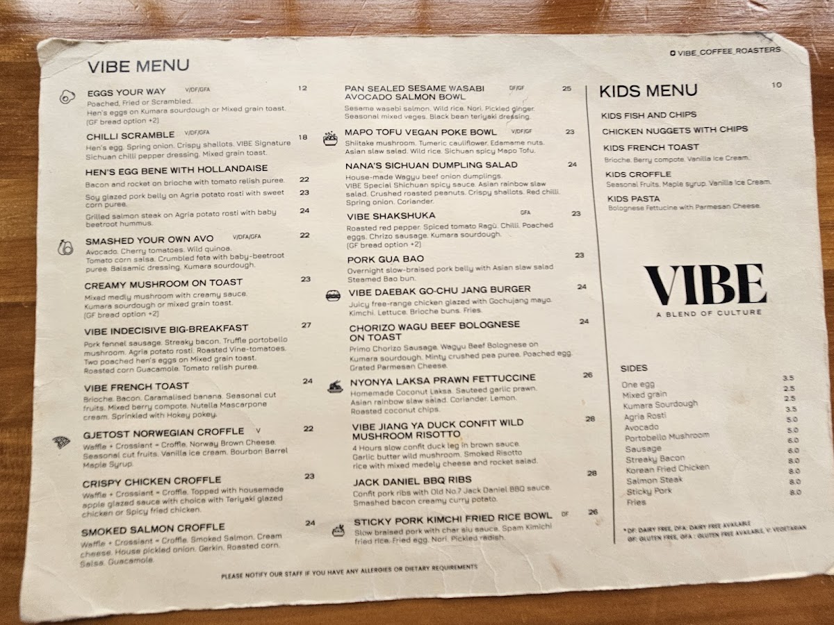 Menu Vibe Coffee Roasters-8